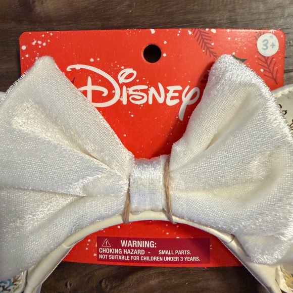 Disney Cream Snowflakes Mouse Ears Headband New! - Picture 3 of 4
